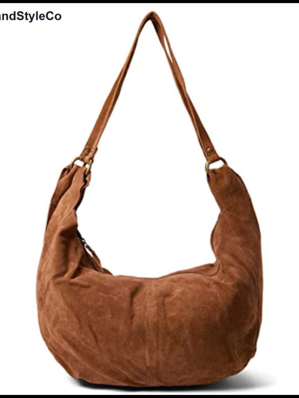 Roma Suede Tote Hobo Shoulder Bag Semicircular